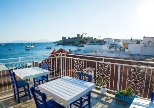 White and Blue Bodrum