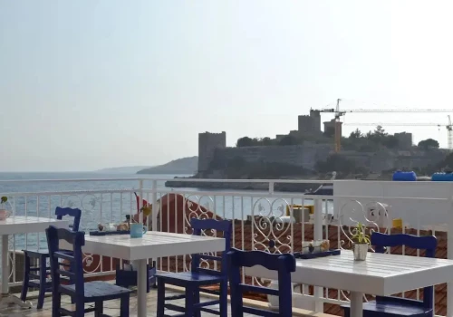 White and Blue Bodrum