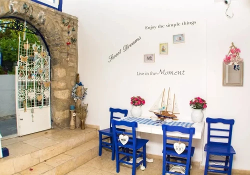 White and Blue Bodrum