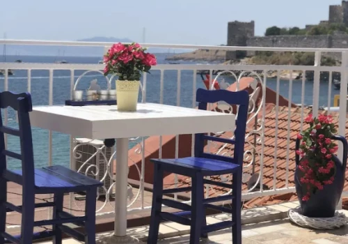 White and Blue Bodrum