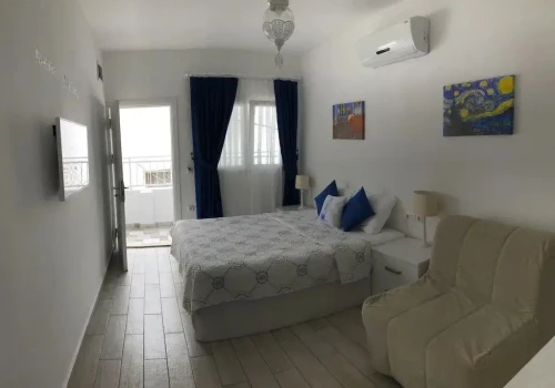 White and Blue Bodrum