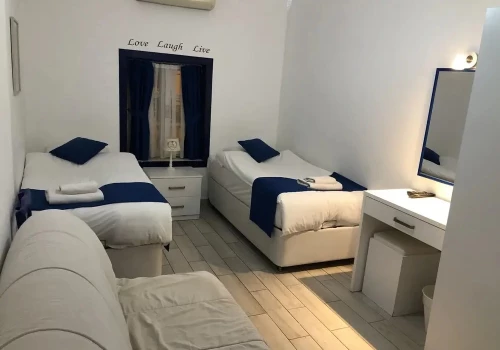 White and Blue Bodrum